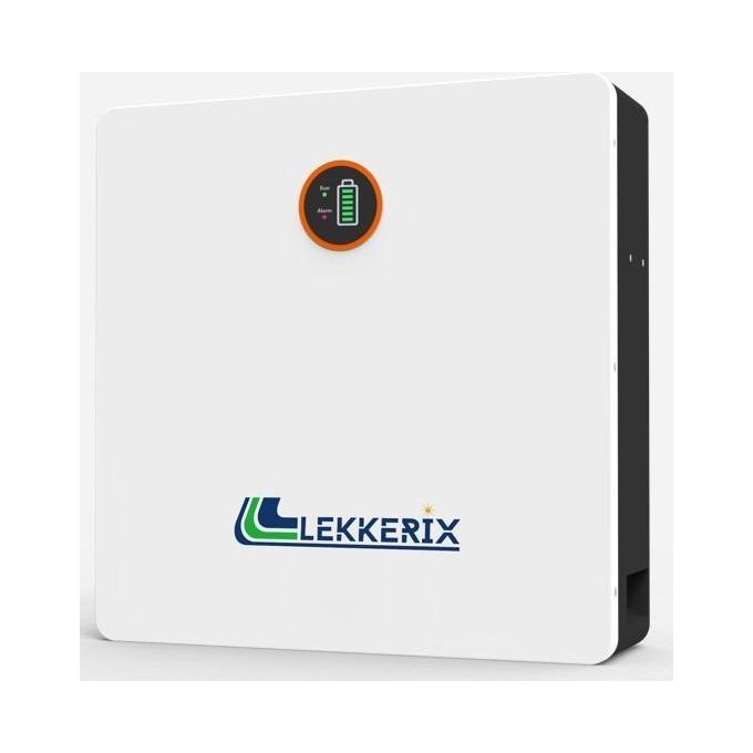 LEKKERIX 5.12kWh Wall-Mounted Lithium Battery – 51.2V 100Ah
