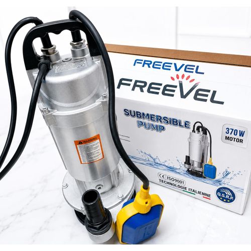Freevel 370W Submersible Water Pump – 0.5HP with Float Switch