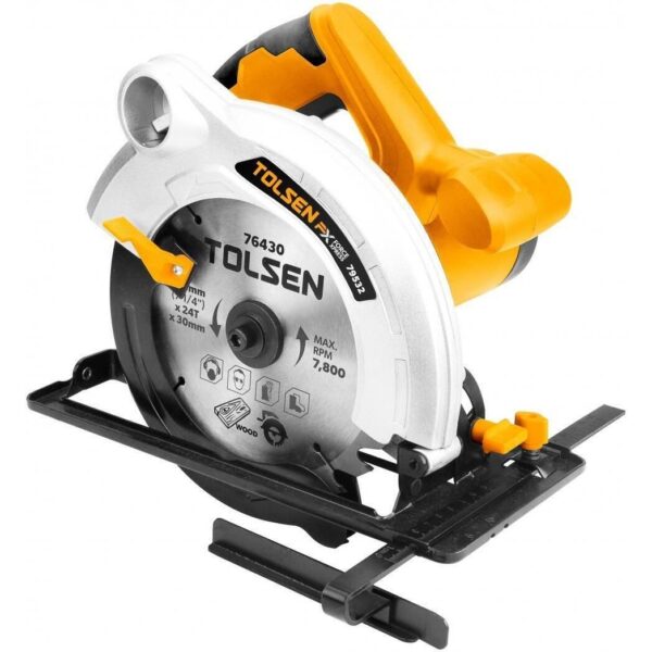 TOLSEN 1300W Circular Saw – 185mm (7-1/4"), 5000 RPM