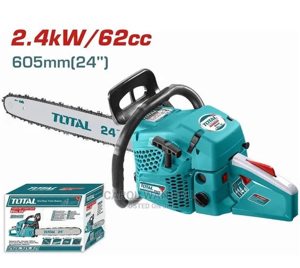 TOTAL TG5602411 62CC Petrol Chainsaw – 24" Bar, 2.4kW