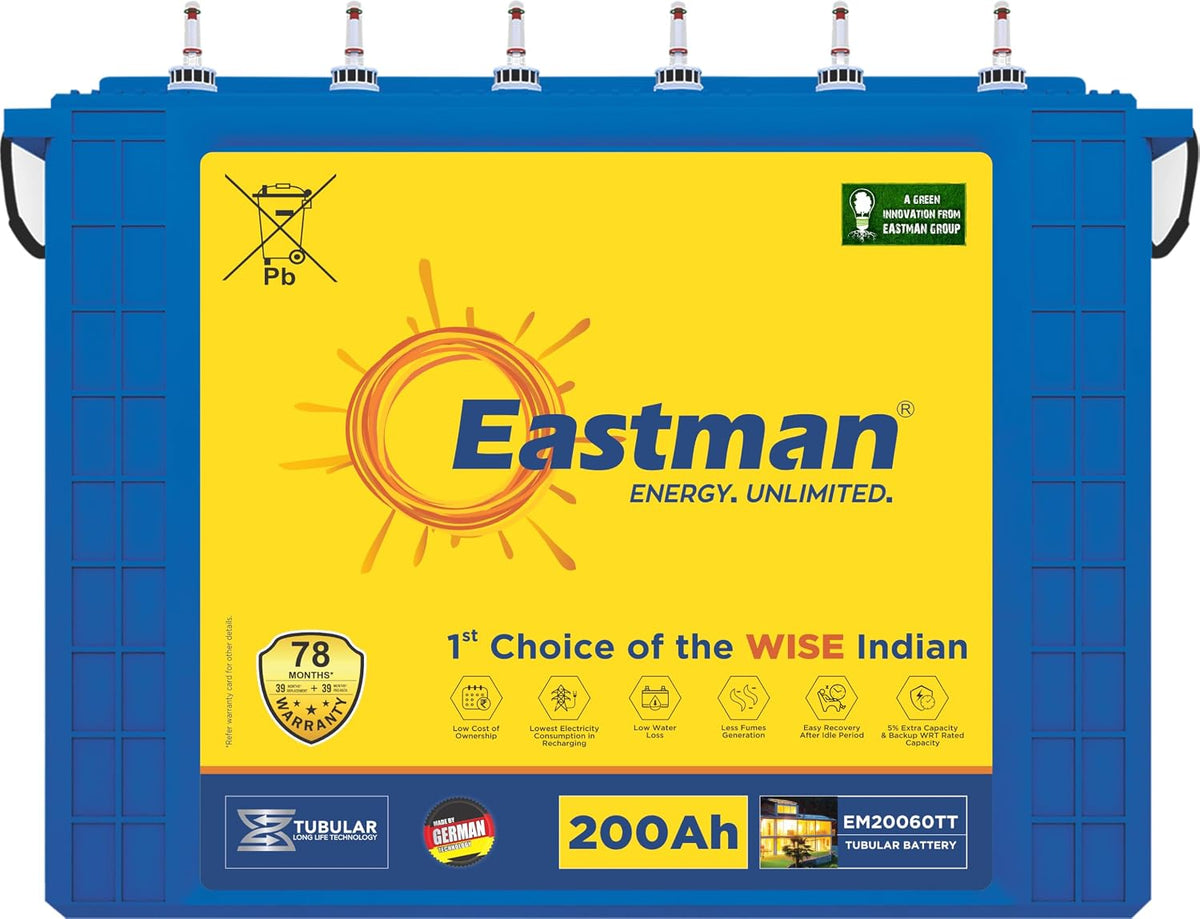Eastman EM20060TT 200Ah 12V Tall Tubular Inverter Battery
