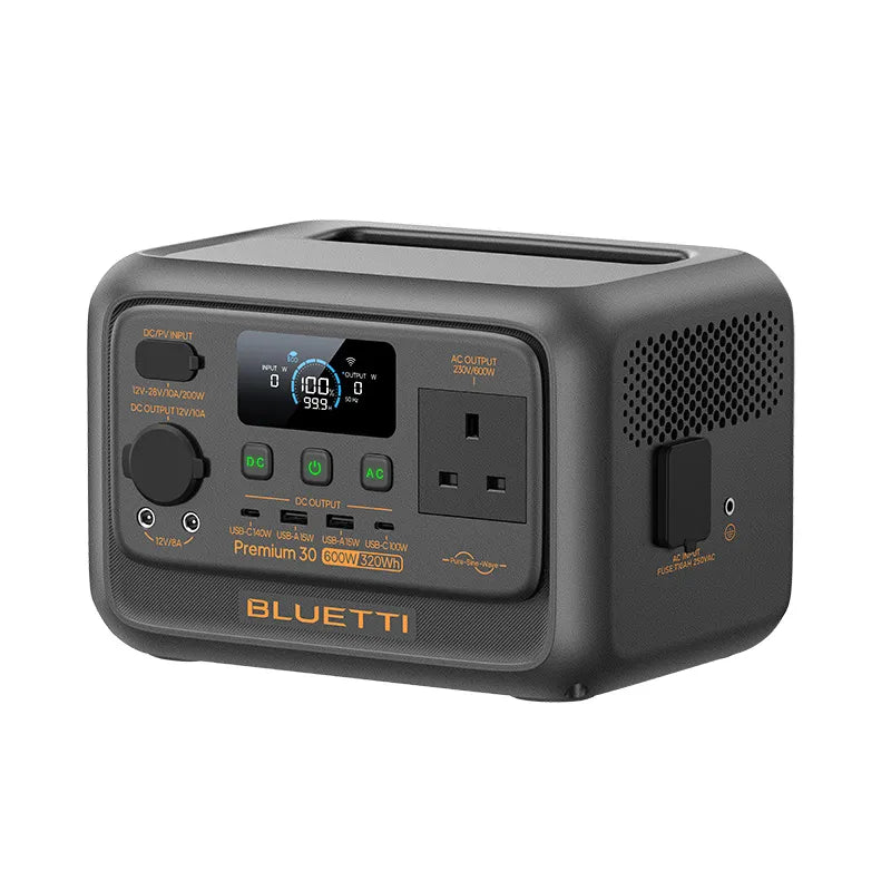 BLUETTI Premium 30 V2 Portable Power Station – 320Wh, 600W LiFePO₄