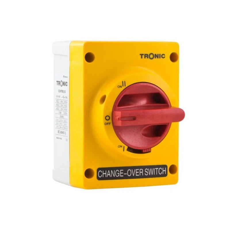 Tronic 32A Manual Changeover Switch – 2 Position Power Transfer Switch
