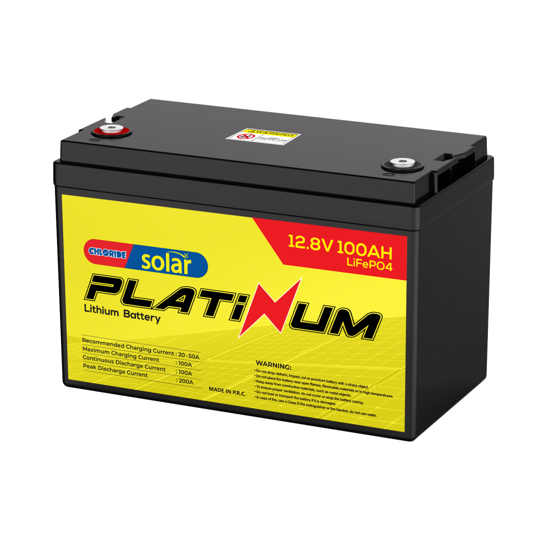 Platinum Lithium Battery 12.8V 100Ah – 1.28kWh LiFePO₄