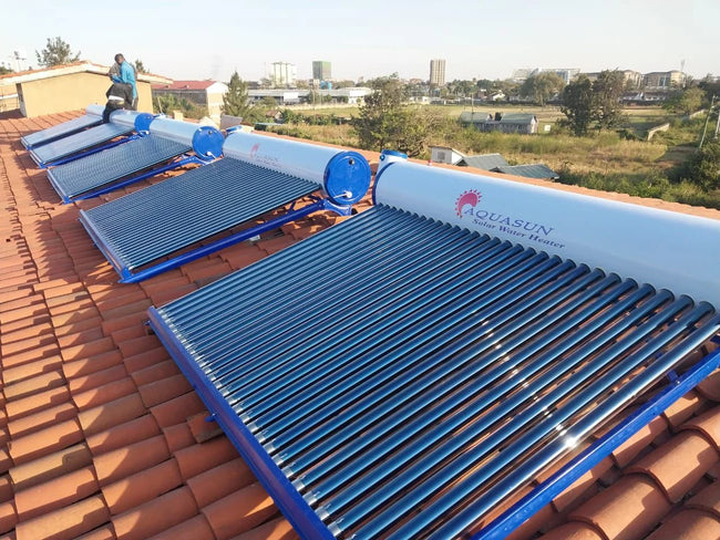 Aquasun 300L Non-Pressurized Solar Water Heater – 30 Vacuum Tubes