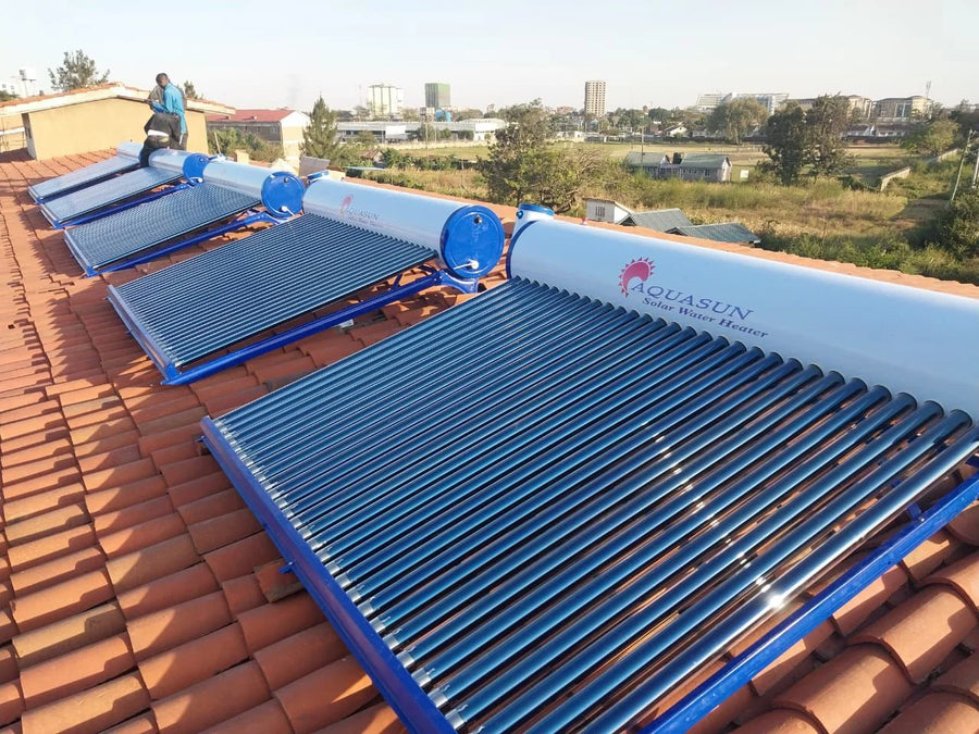 Aquasun 300L Non-Pressurized Solar Water Heater – 30 Vacuum Tubes