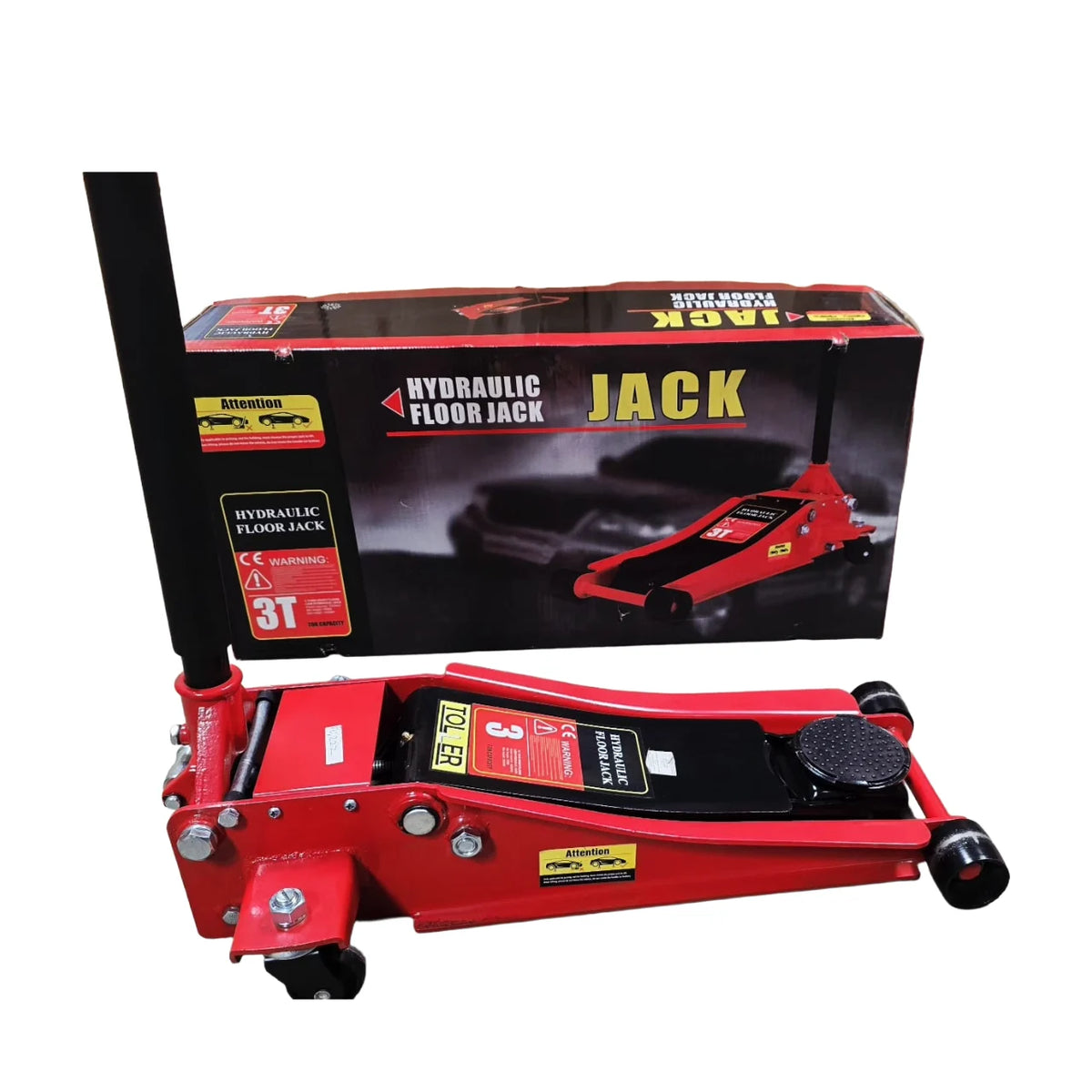Toller 3-Ton Double-Piston Hydraulic Floor Jack – Heavy-Duty Fast Lift