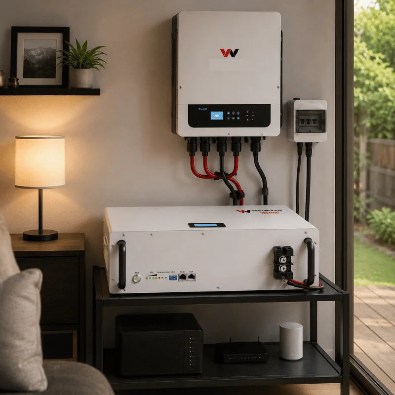 Vestwoods VE24100 2.56kWh 24V 100Ah LiFePO₄ Lithium Battery