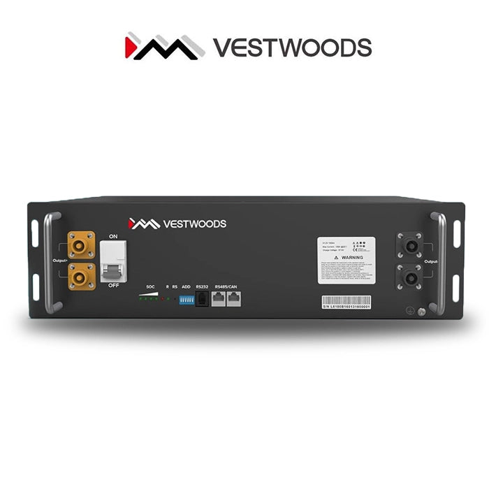 Vestwoods 5.12kWh 48V 100Ah LiFePO₄ Lithium Battery