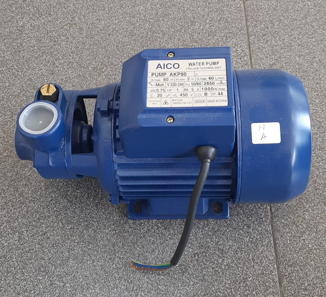 Aico Japan AKP80 1HP Centrifugal Booster Water Pump – 60m Head, 60L/min