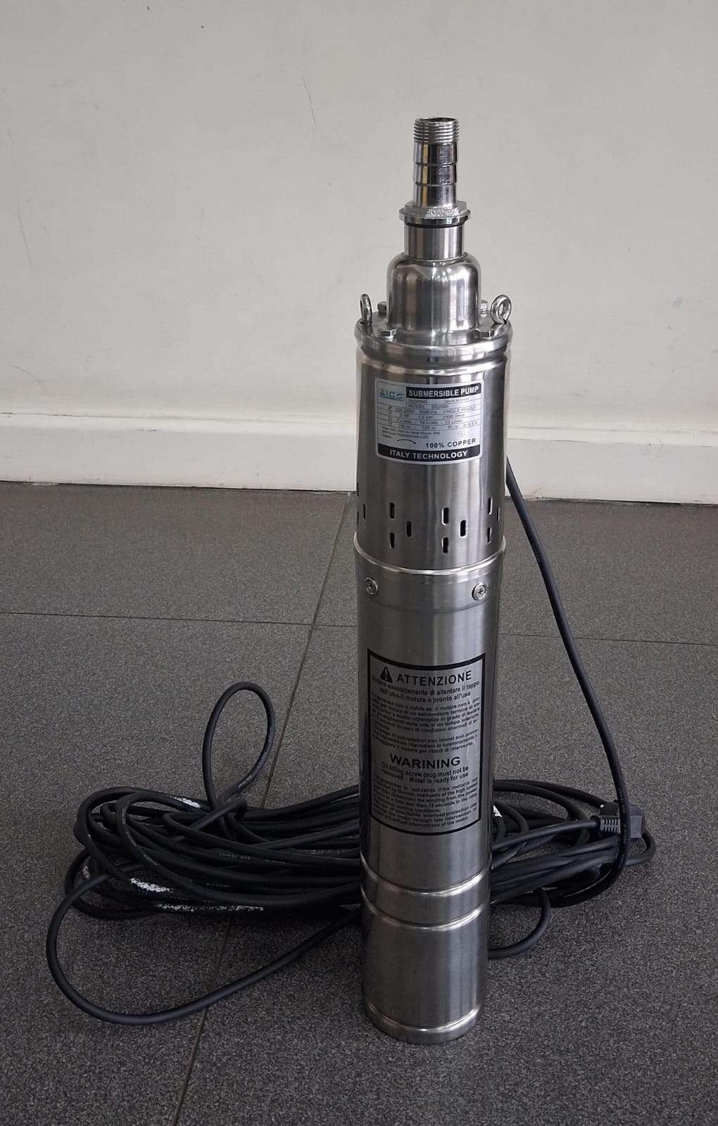 Aico Japan SS2000 2HP Deep Well Submersible Pump – 150m Head, 1-Inch Outlet