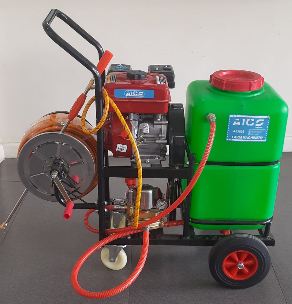 Aico Japan AC608 60L Petrol Engine Trolley Sprayer – Mobile Agricultural Spraying Unit