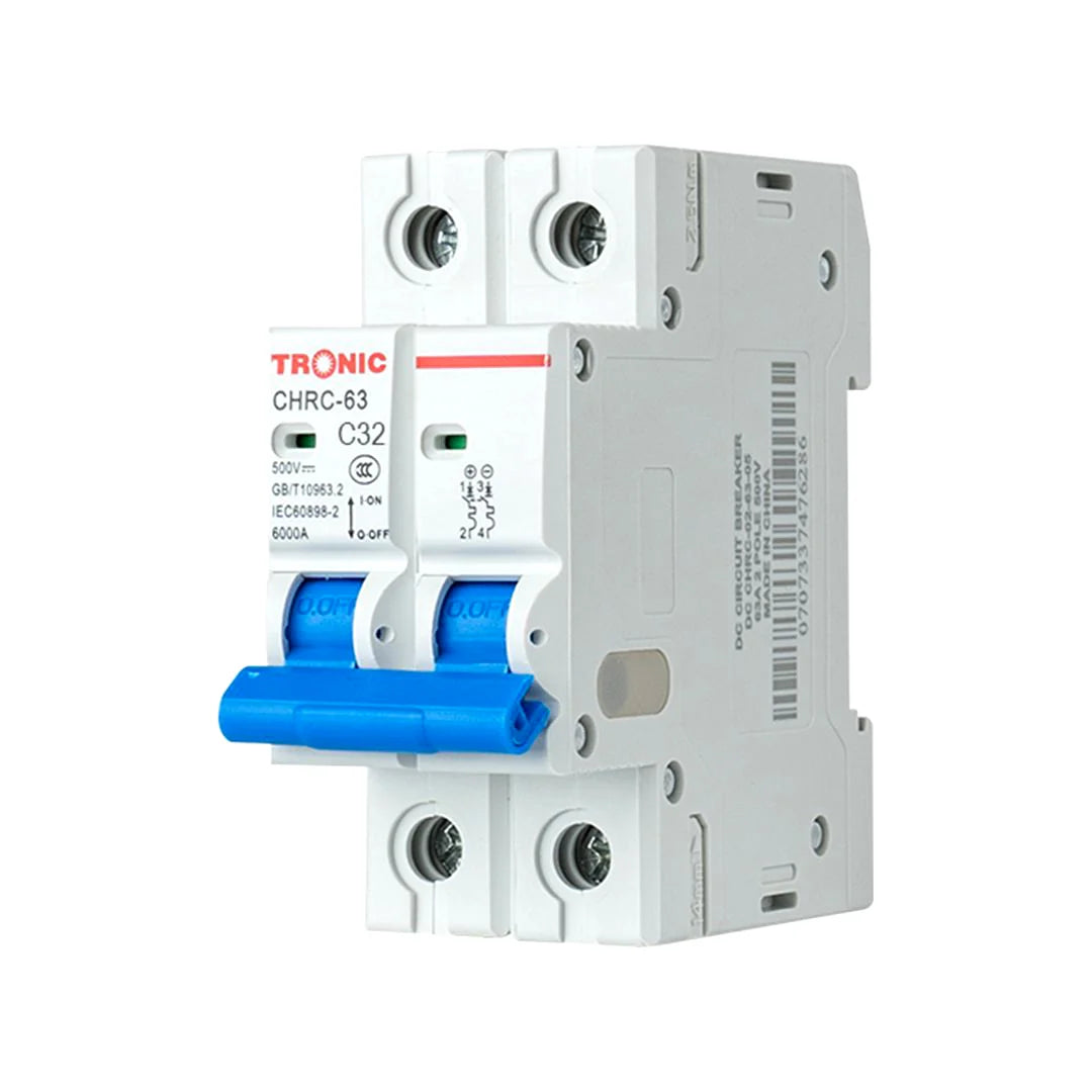 Tronic CHRC-63 C32 2-Pole DC Circuit Breaker – 32A, 500V DC