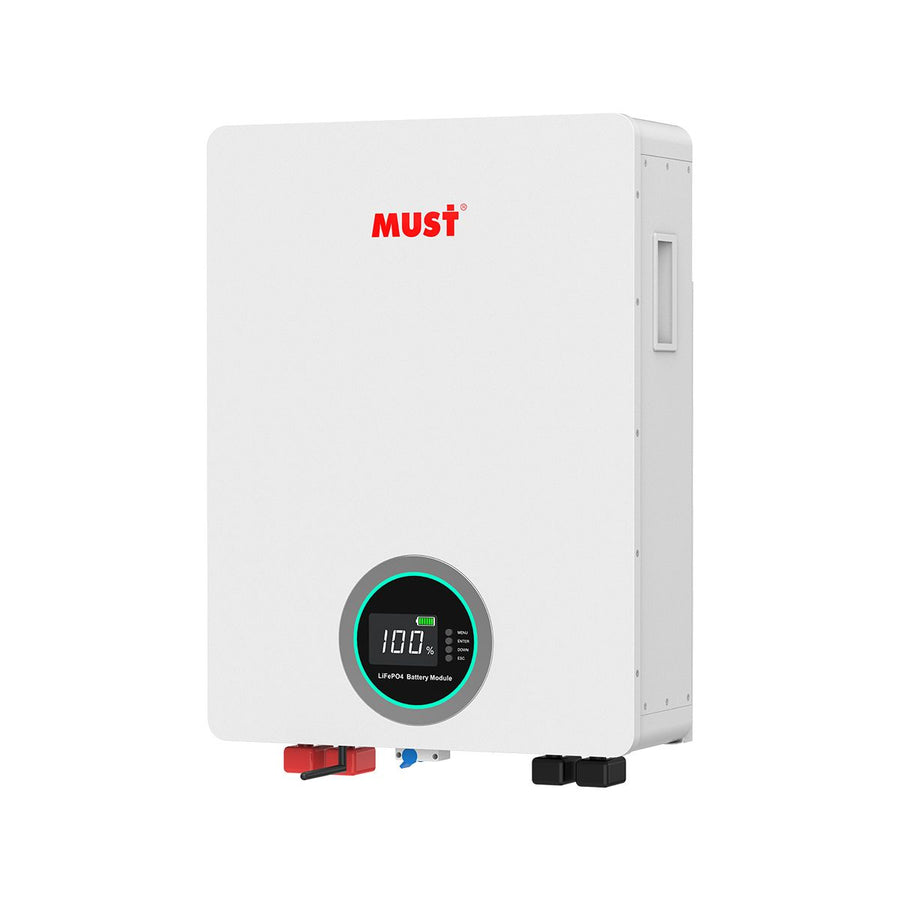 MUST 5.12kWh LiFePO₄ Lithium Battery – 51.2V 100Ah
